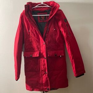 Red winter jacket
